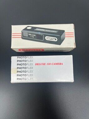 Vintage Capital & Photoflex Deluxe 110 Pocket Camera Boxes New Old Stock Retro